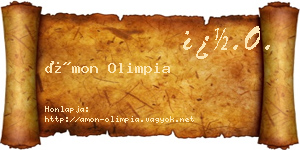 Ámon Olimpia névjegykártya